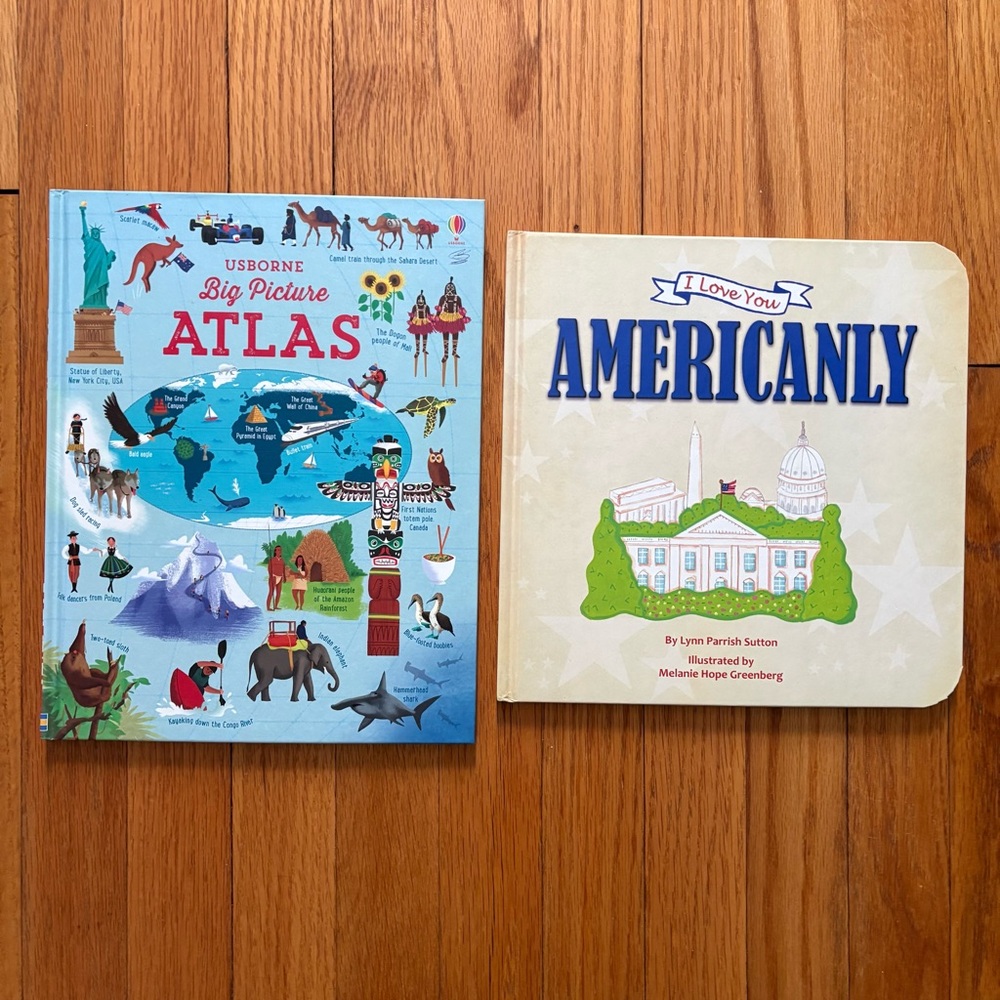 Big Picture Atlas and I Love You Americanly Bundle Hardcover Usborne Kane Miller
